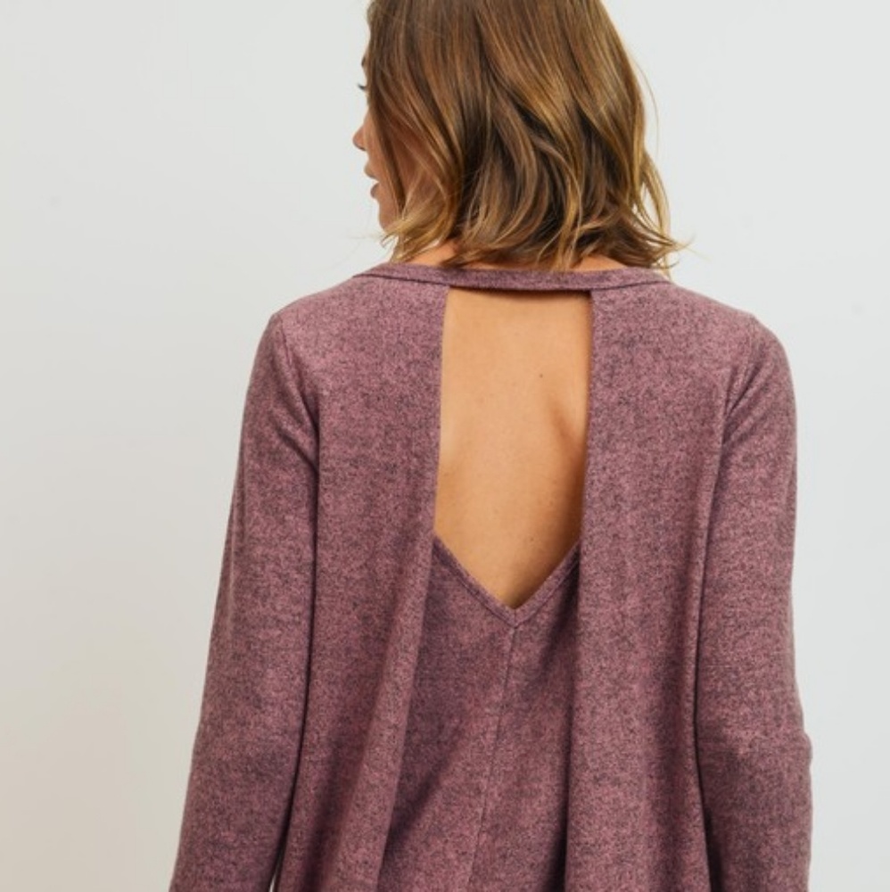 Last One!!! Open Back Knit Top